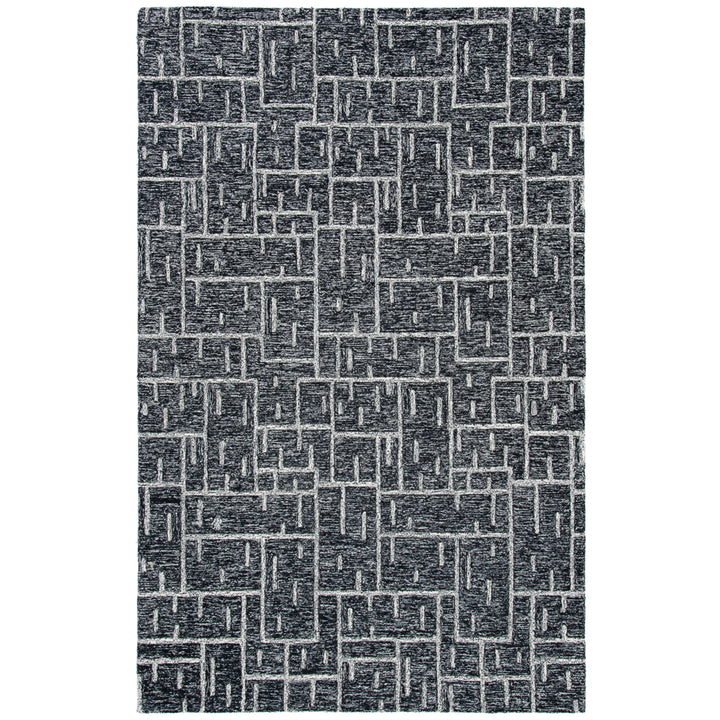 SAFAVIEH Cambridge CAM733Z Handmade Black / Ivory Rug Image 10