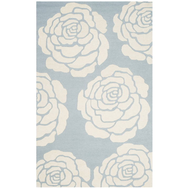 SAFAVIEH Cambridge CAM782B Handmade Blue / Ivory Rug Image 10