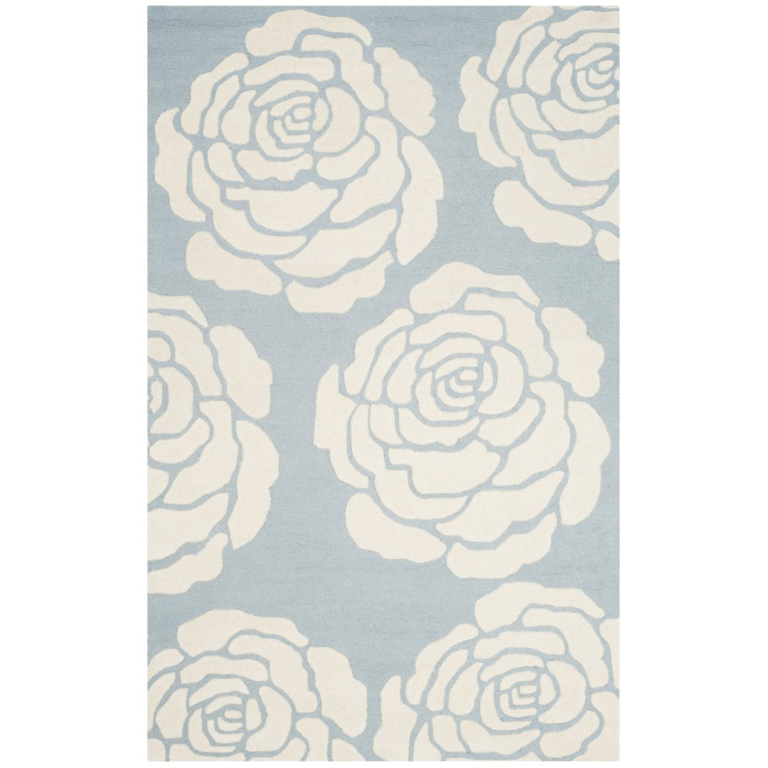 SAFAVIEH Cambridge CAM782B Handmade Blue / Ivory Rug Image 1