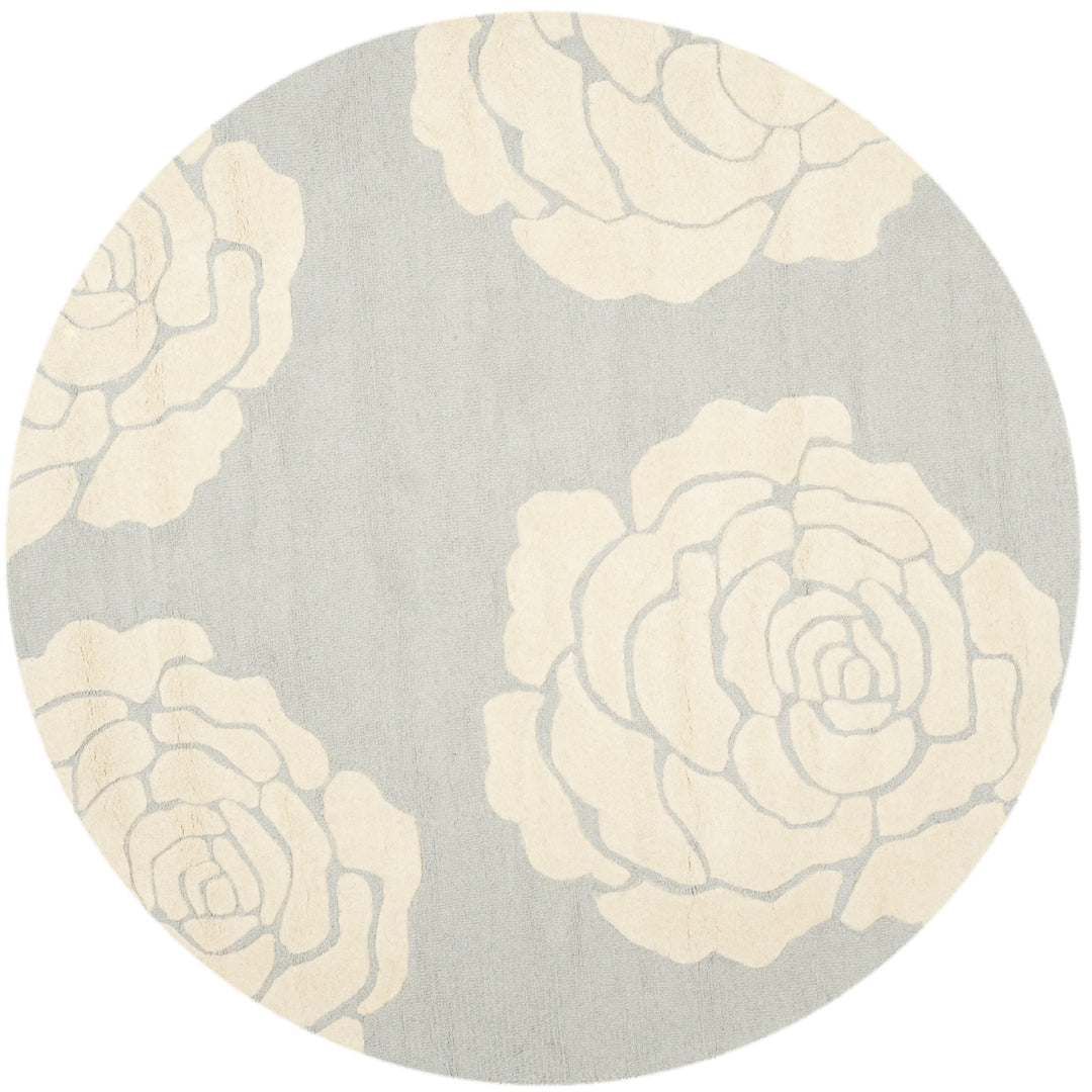 SAFAVIEH Cambridge CAM782G Handmade Grey / Ivory Rug Image 4