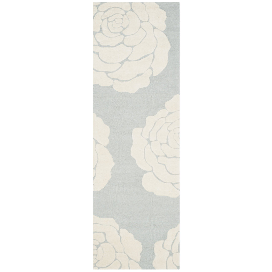 SAFAVIEH Cambridge CAM782G Handmade Grey / Ivory Rug Image 5