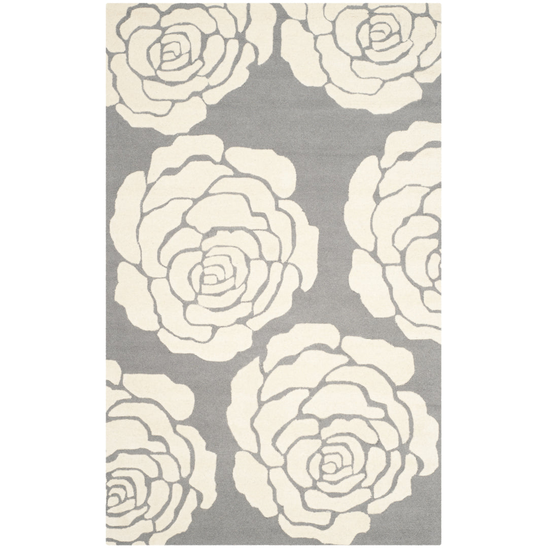 SAFAVIEH Cambridge CAM782D Dark Grey / Ivory Rug Image 10