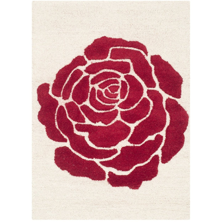 SAFAVIEH Cambridge CAM782I Handmade Ivory / Red Rug Image 1