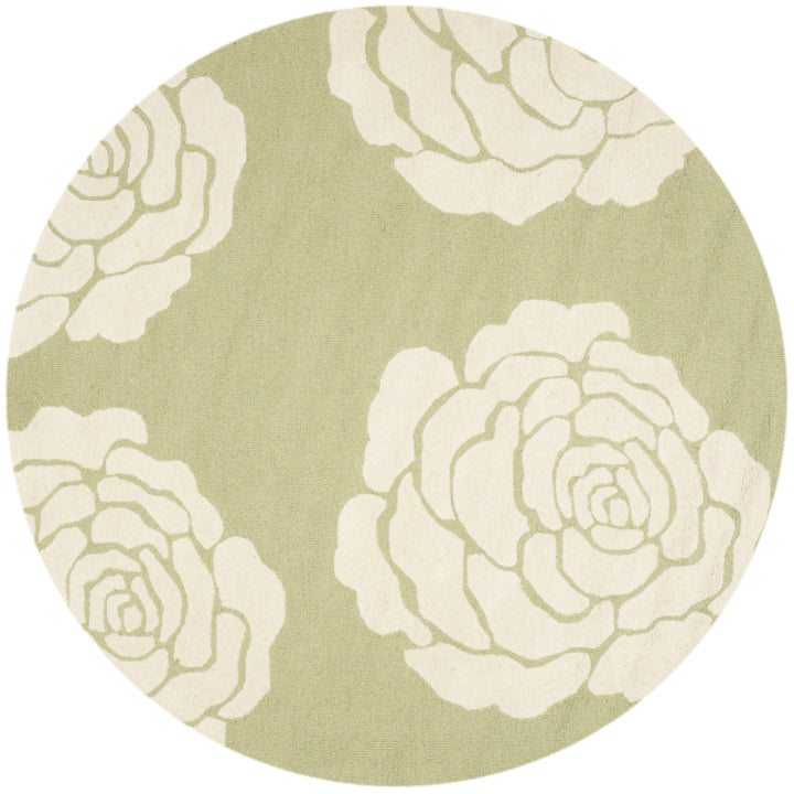 SAFAVIEH Cambridge CAM782N Handmade Lime / Ivory Rug Image 4