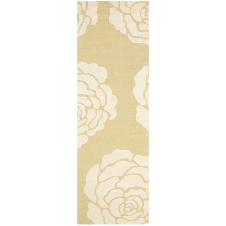 SAFAVIEH Cambridge CAM782Q Light Gold / Ivory Rug Image 5