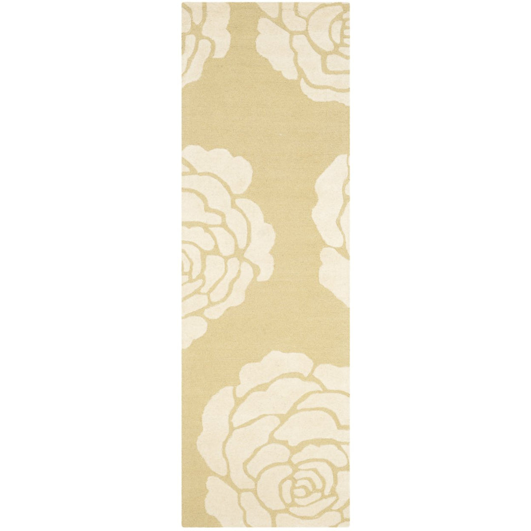 SAFAVIEH Cambridge CAM782Q Light Gold / Ivory Rug Image 1