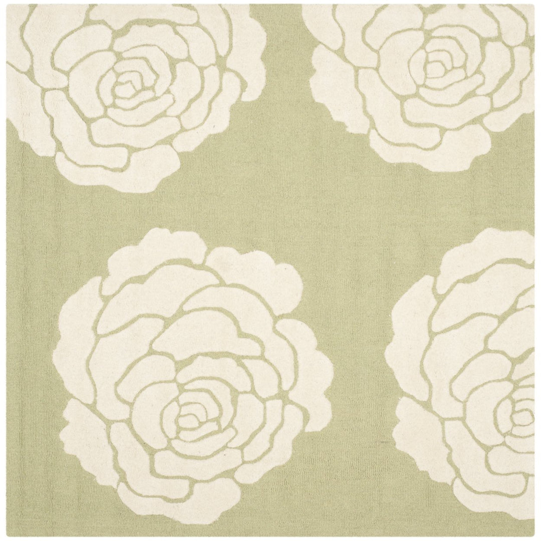 SAFAVIEH Cambridge CAM782N Handmade Lime / Ivory Rug Image 6