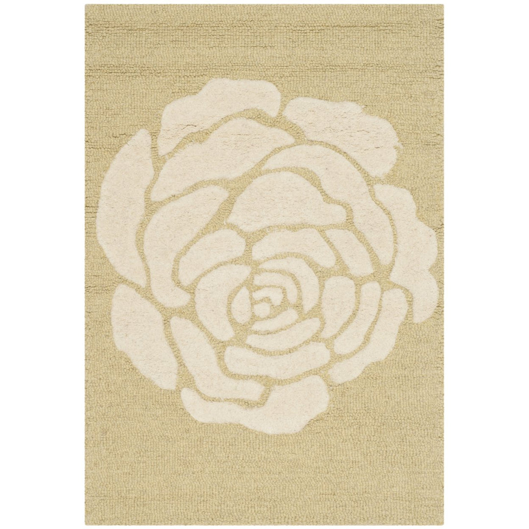 SAFAVIEH Cambridge CAM782Q Light Gold / Ivory Rug Image 1