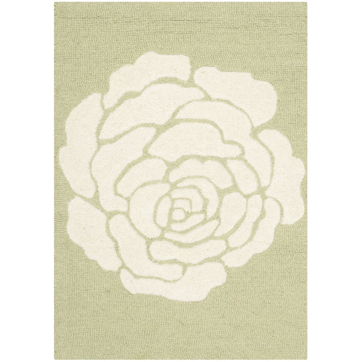 SAFAVIEH Cambridge CAM782N Handmade Lime / Ivory Rug Image 8