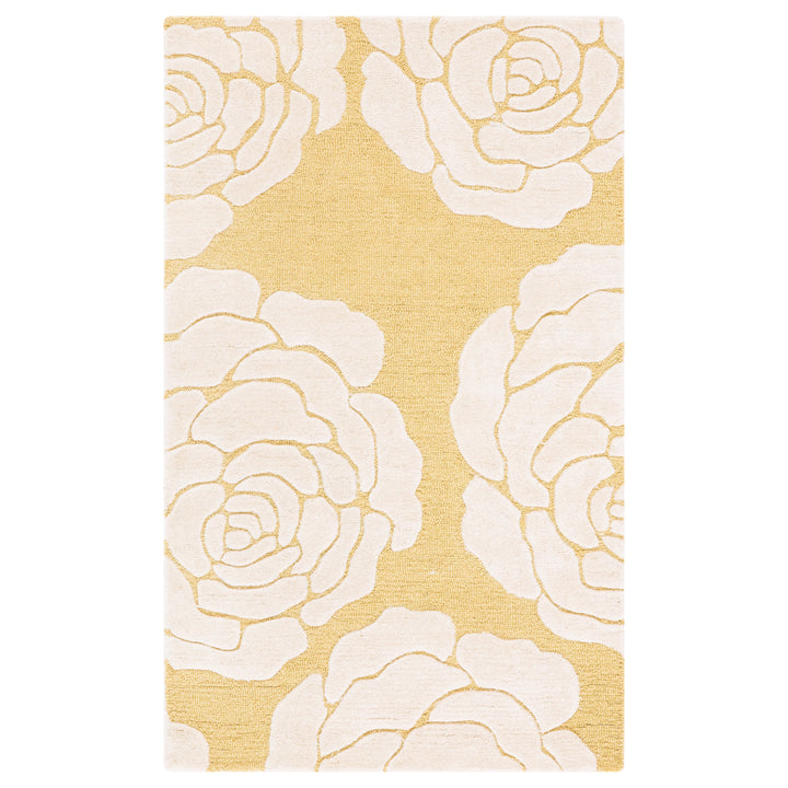 SAFAVIEH Cambridge CAM782Q Light Gold / Ivory Rug Image 9