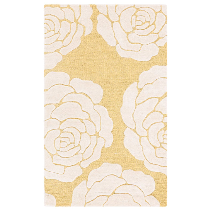 SAFAVIEH Cambridge CAM782Q Light Gold / Ivory Rug Image 1