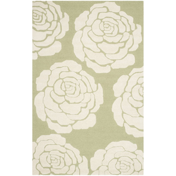 SAFAVIEH Cambridge CAM782N Handmade Lime / Ivory Rug Image 1