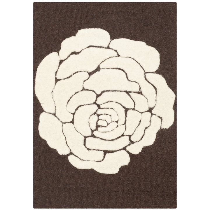 SAFAVIEH Cambridge CAM782R Handmade Brown / Ivory Rug Image 1