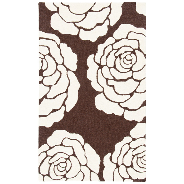 SAFAVIEH Cambridge CAM782R Handmade Brown / Ivory Rug Image 9