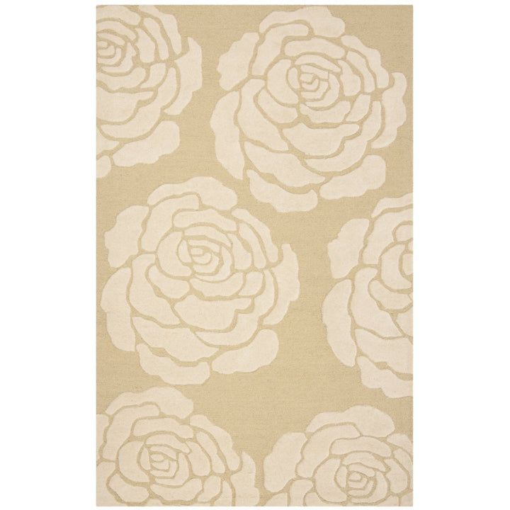 SAFAVIEH Cambridge CAM782Q Light Gold / Ivory Rug Image 1