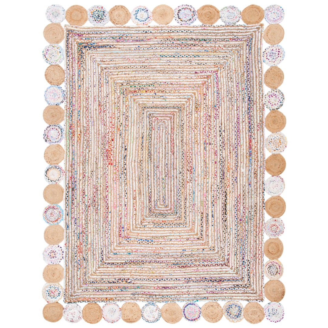 SAFAVIEH Cape Cod CAP201B Handwoven Beige / Multi Rug Image 1