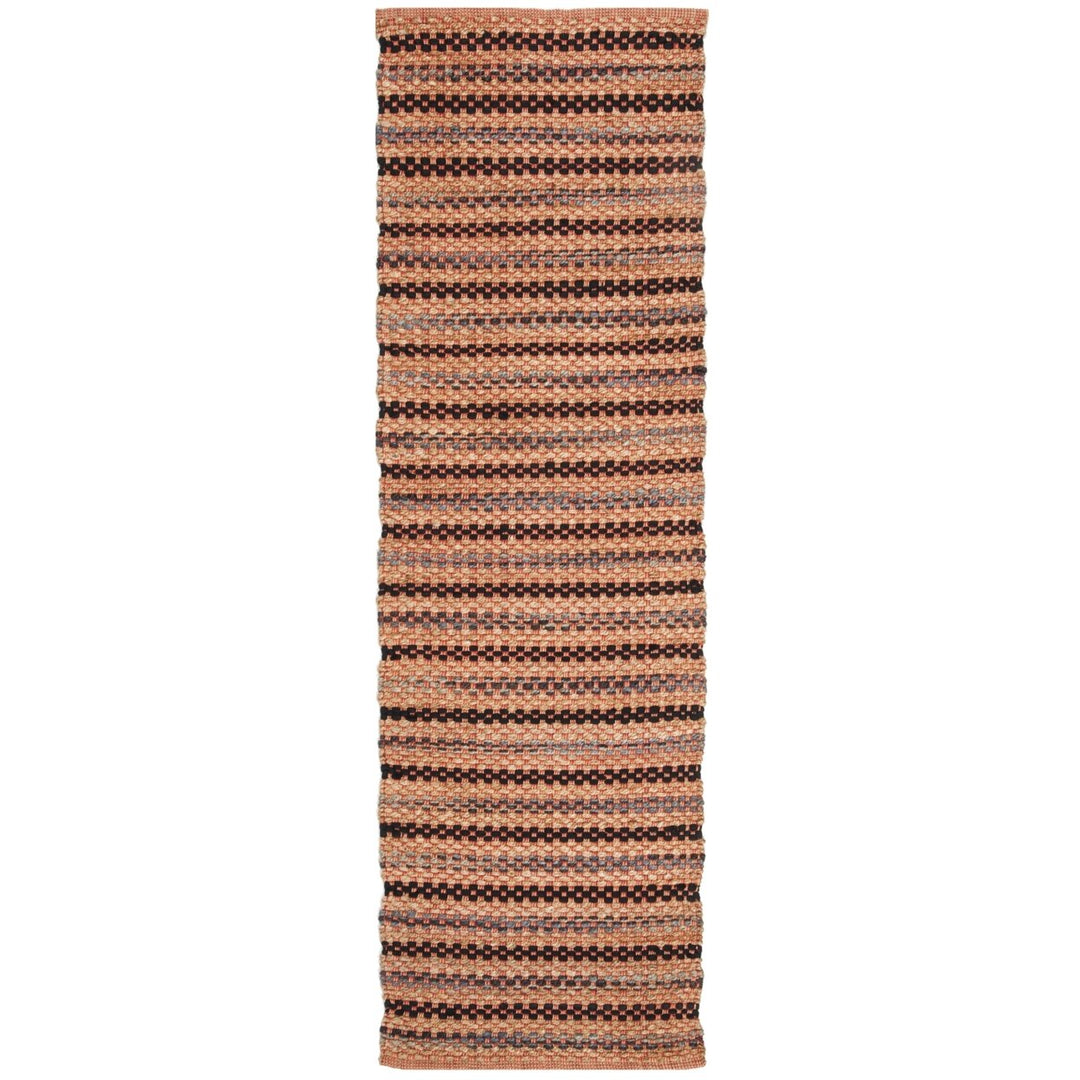 SAFAVIEH Cape Cod CAP104C Handwoven Orange / Black Rug Image 3