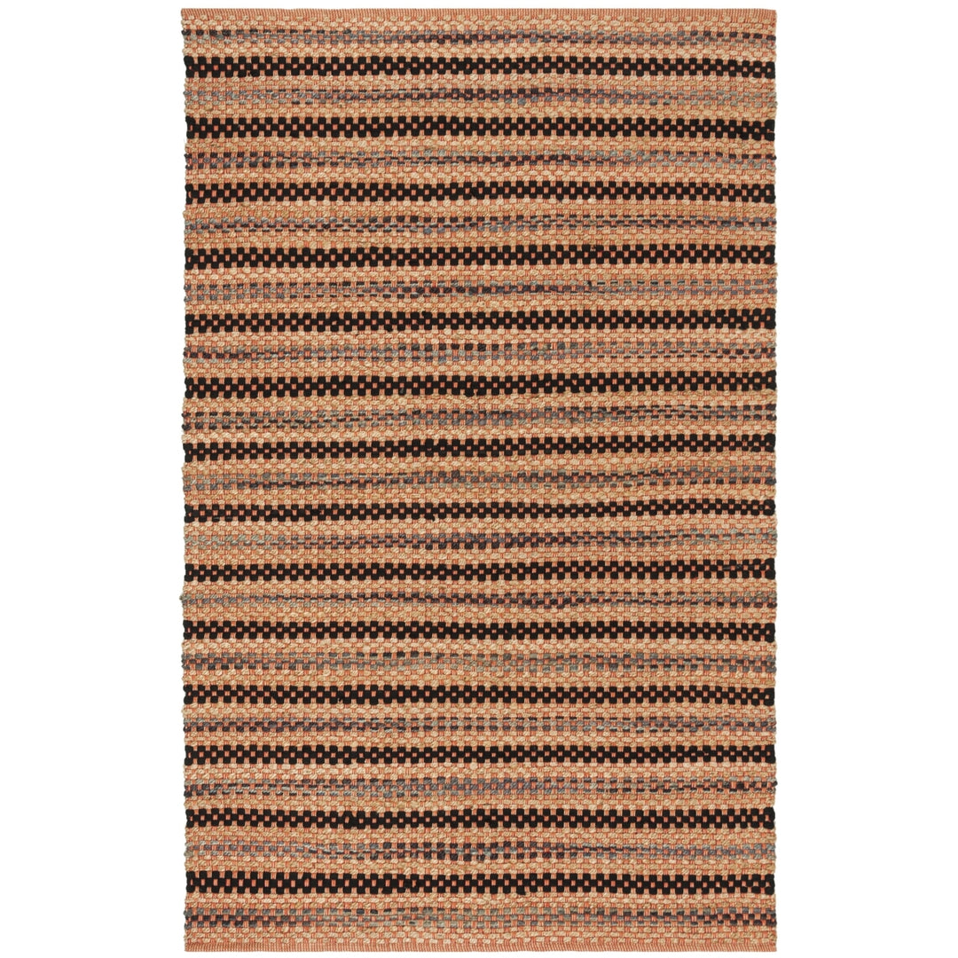 SAFAVIEH Cape Cod CAP104C Handwoven Orange / Black Rug Image 5