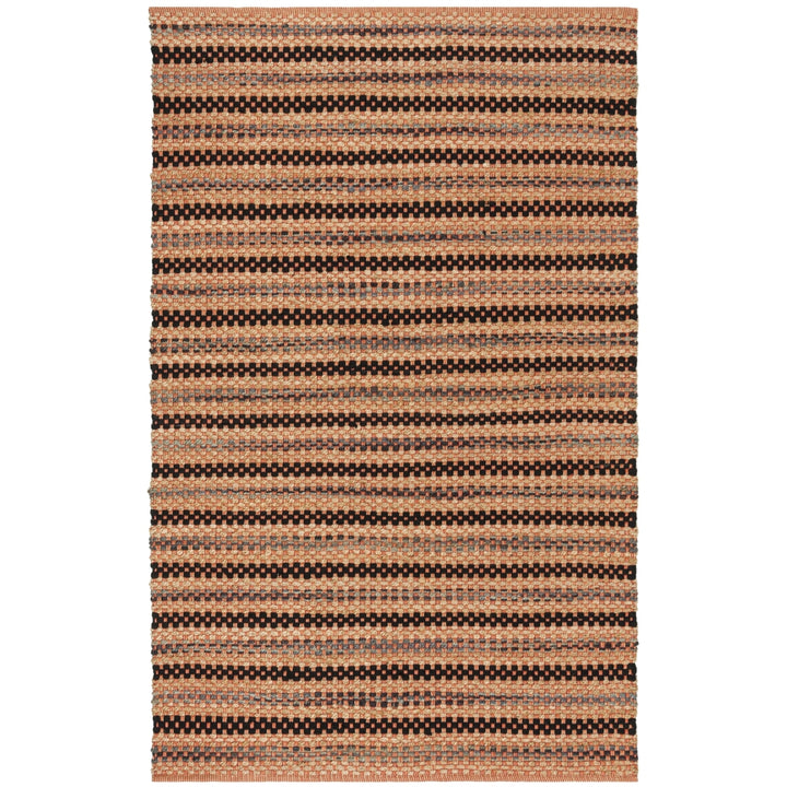 SAFAVIEH Cape Cod CAP104C Handwoven Orange / Black Rug Image 5