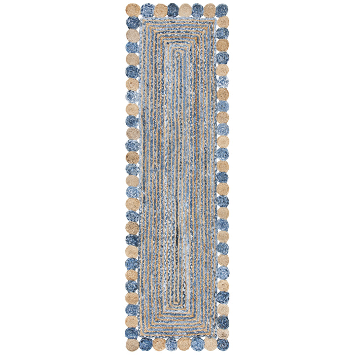 SAFAVIEH Cape Cod CAP201C Handwoven Blue / Beige Rug Image 3