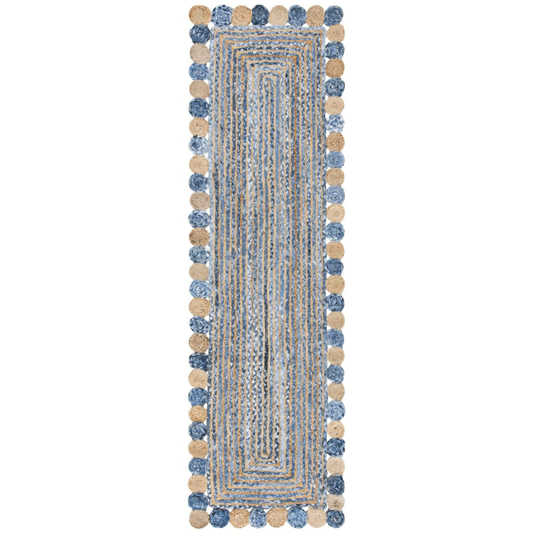 SAFAVIEH Cape Cod CAP201C Handwoven Blue / Beige Rug Image 4