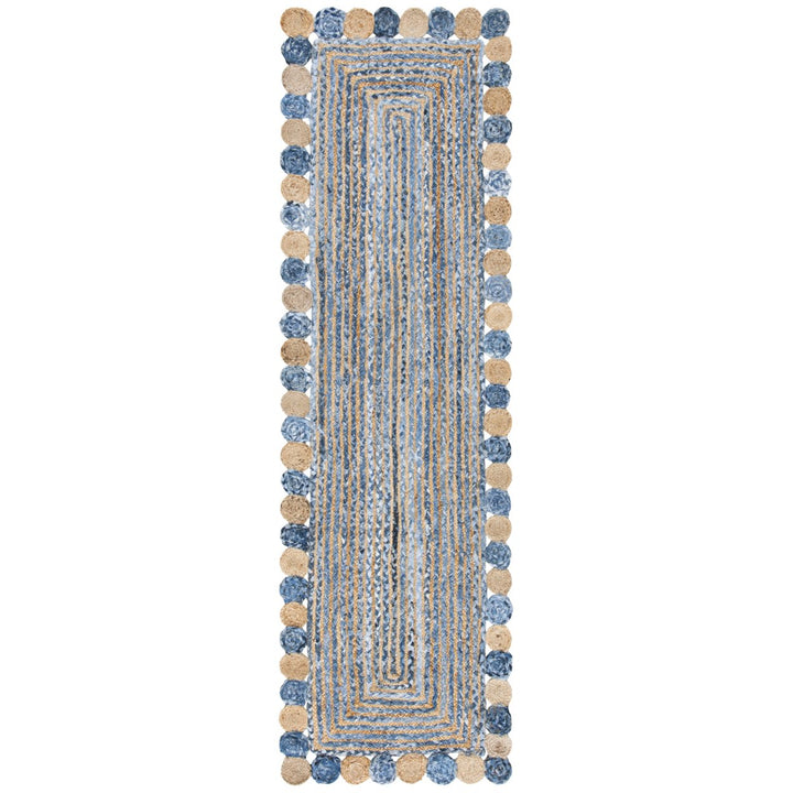 SAFAVIEH Cape Cod CAP201C Handwoven Blue / Beige Rug Image 4