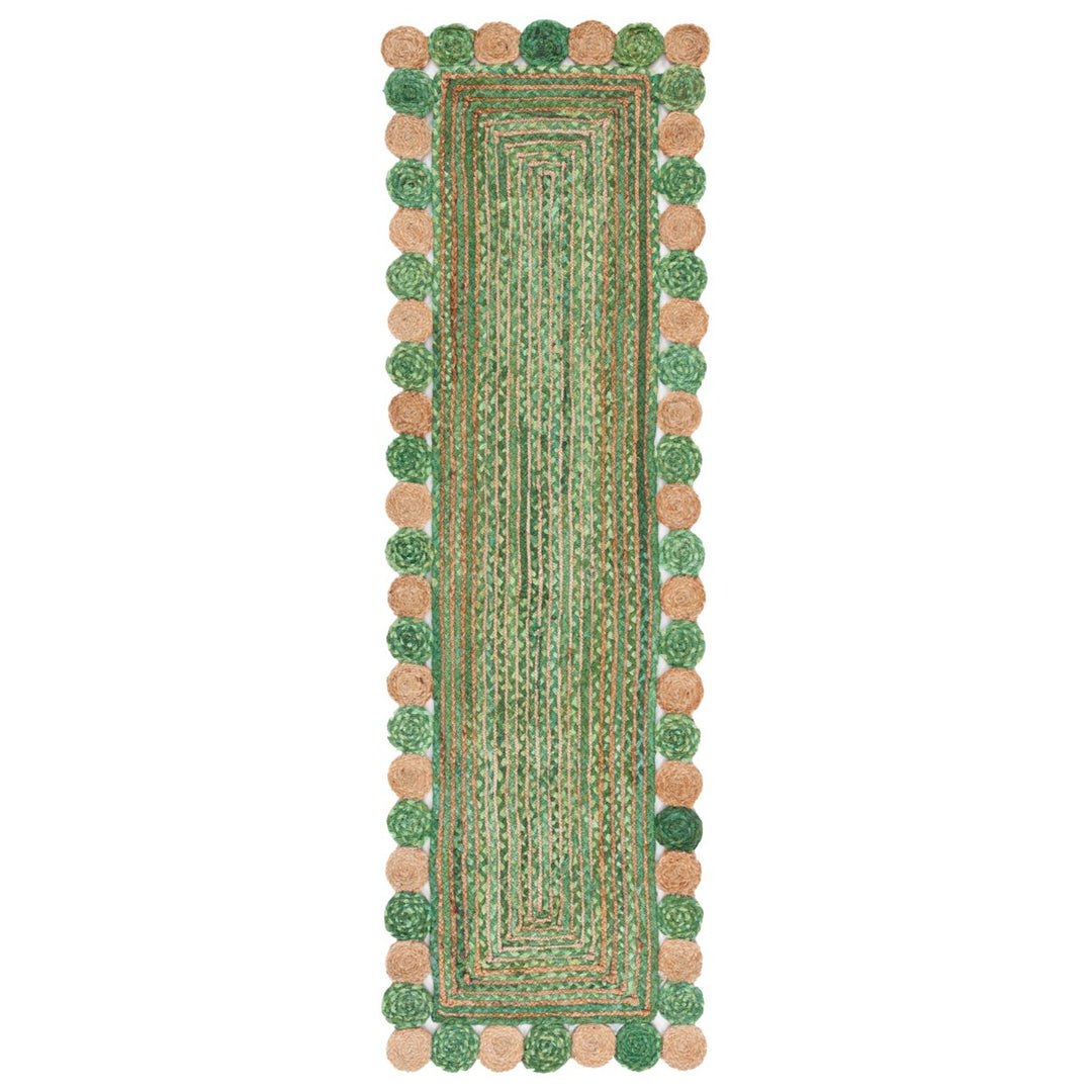 SAFAVIEH Cape Cod CAP201Y Handwoven Green / Natural Rug Image 5