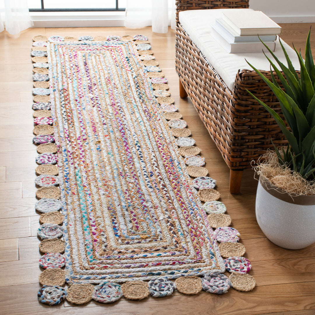 SAFAVIEH Cape Cod CAP201B Handwoven Beige / Multi Rug Image 9