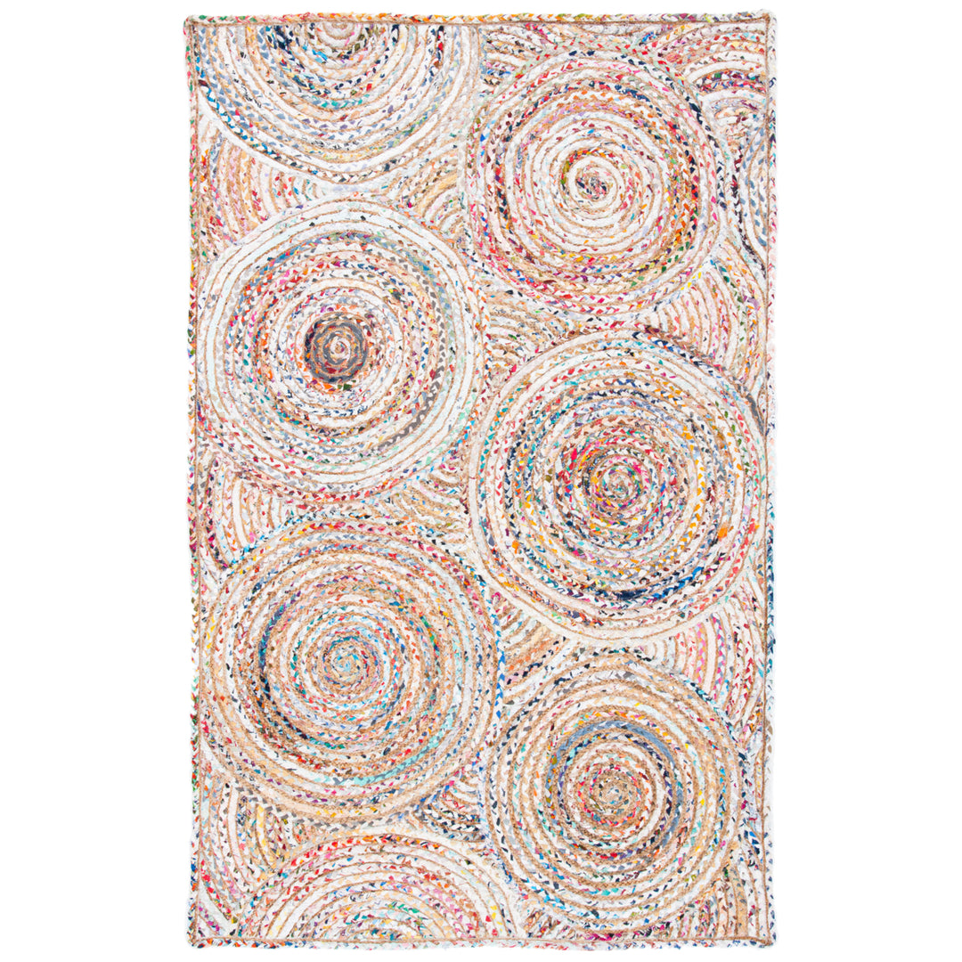 SAFAVIEH Cape Cod CAP203B Handwoven Beige / Multi Rug Image 7