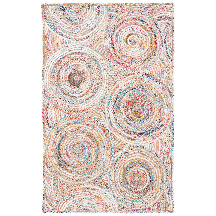 SAFAVIEH Cape Cod CAP203B Handwoven Beige / Multi Rug Image 1