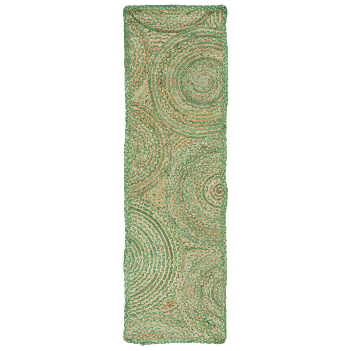 SAFAVIEH Cape Cod CAP203Y Handwoven Green / Natural Rug Image 1