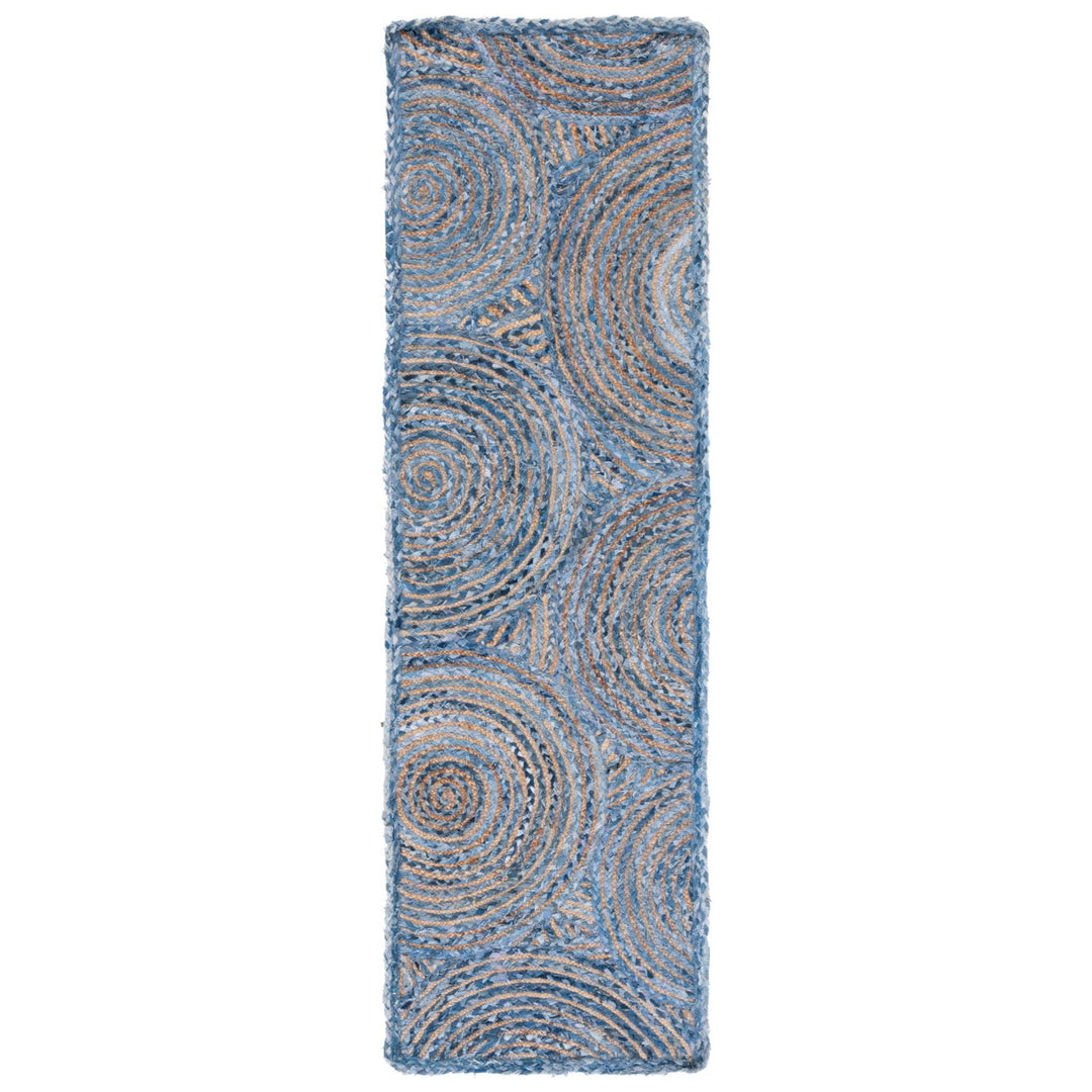 SAFAVIEH Cape Cod CAP203M Handwoven Blue / Natural Rug Image 1