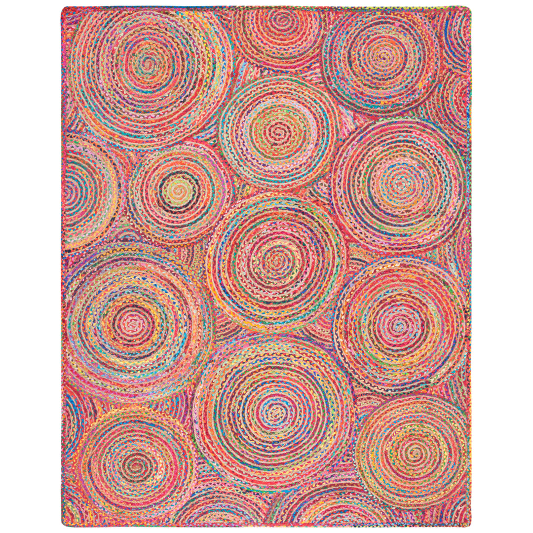 SAFAVIEH Cape Cod CAP203A Handwoven Red / Multi Rug Image 8