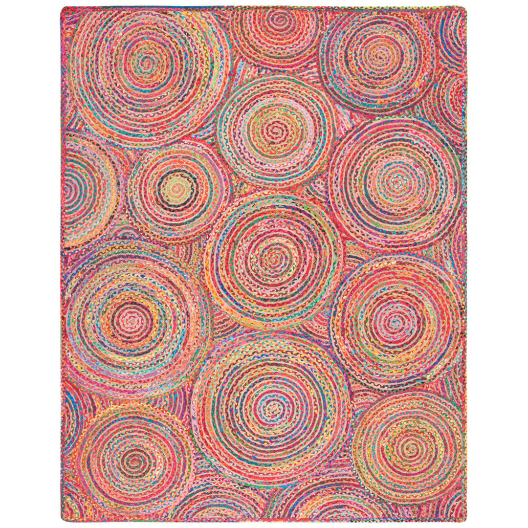 SAFAVIEH Cape Cod CAP203A Handwoven Red / Multi Rug Image 1