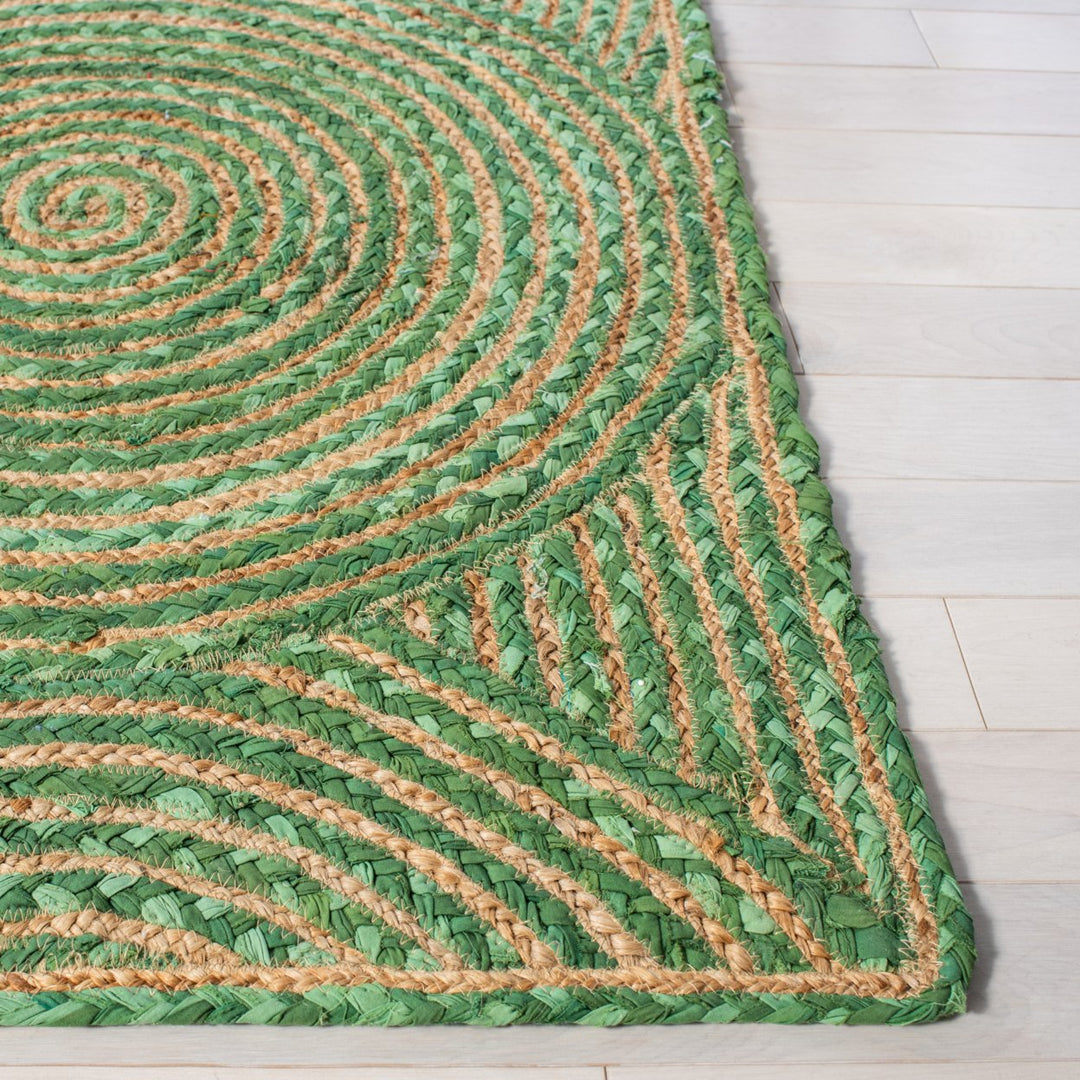 SAFAVIEH Cape Cod CAP203Y Handwoven Green / Natural Rug Image 4