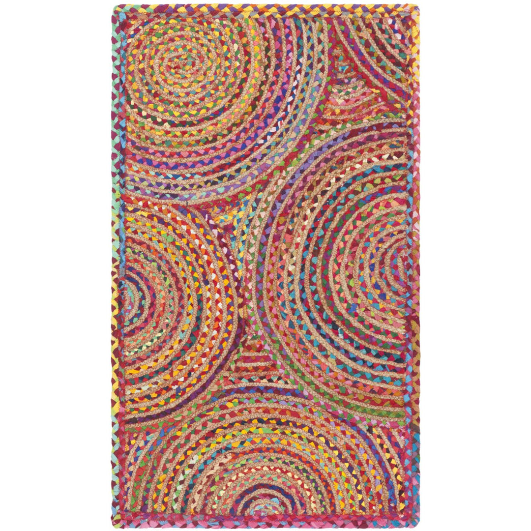 SAFAVIEH Cape Cod CAP203A Handwoven Red / Multi Rug Image 9