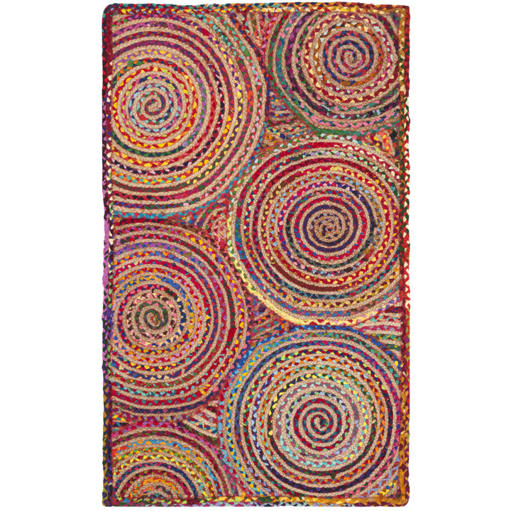 SAFAVIEH Cape Cod CAP203A Handwoven Red / Multi Rug Image 10