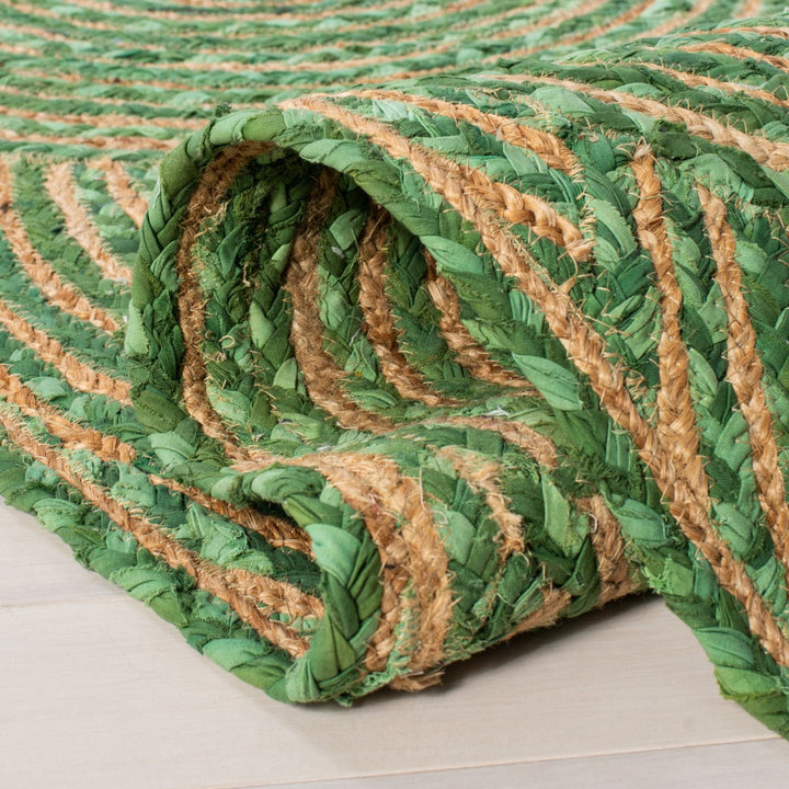 SAFAVIEH Cape Cod CAP203Y Handwoven Green / Natural Rug Image 6