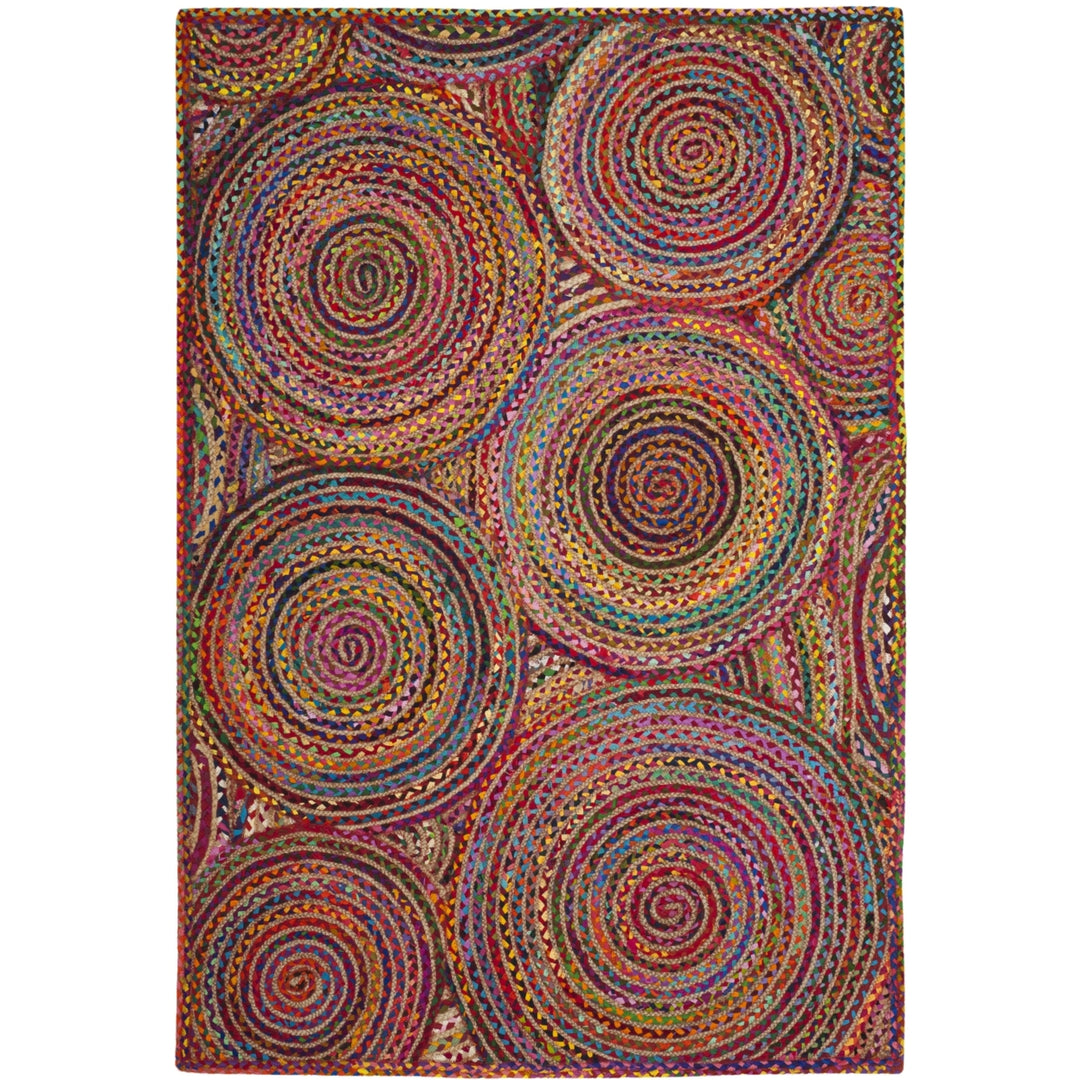 SAFAVIEH Cape Cod CAP203A Handwoven Red / Multi Rug Image 11