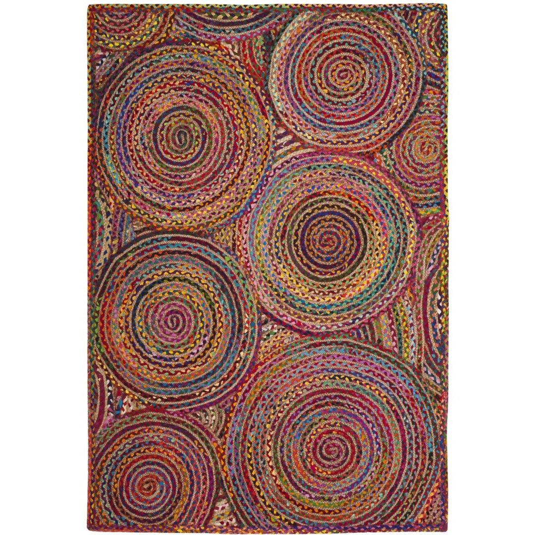 SAFAVIEH Cape Cod CAP203A Handwoven Red / Multi Rug Image 1