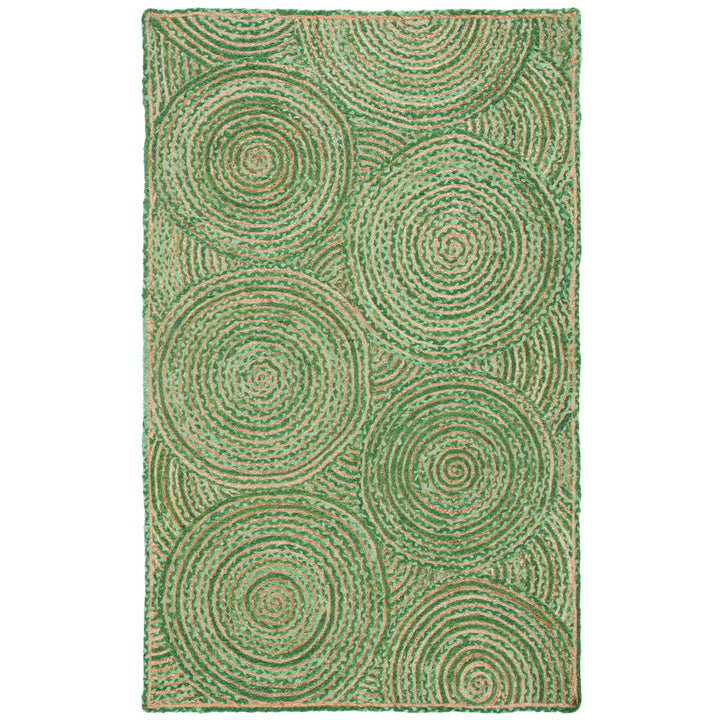 SAFAVIEH Cape Cod CAP203Y Handwoven Green / Natural Rug Image 7