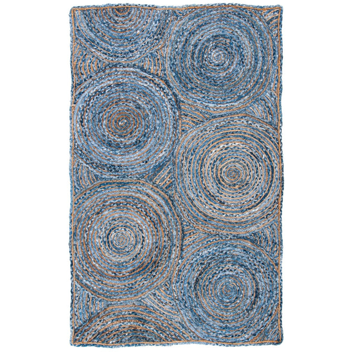 SAFAVIEH Cape Cod CAP203M Handwoven Blue / Natural Rug Image 7