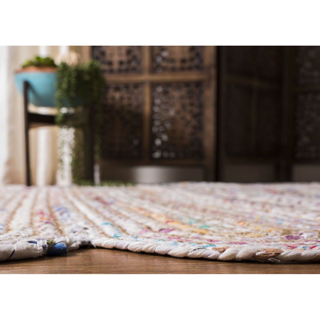 SAFAVIEH Cape Cod CAP208A Handwoven Ivory / Multi Rug Image 6