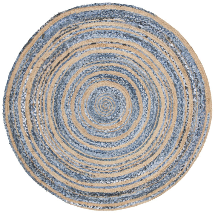 SAFAVIEH Cape Cod CAP209L Handwoven Blue / Natural Rug Image 5