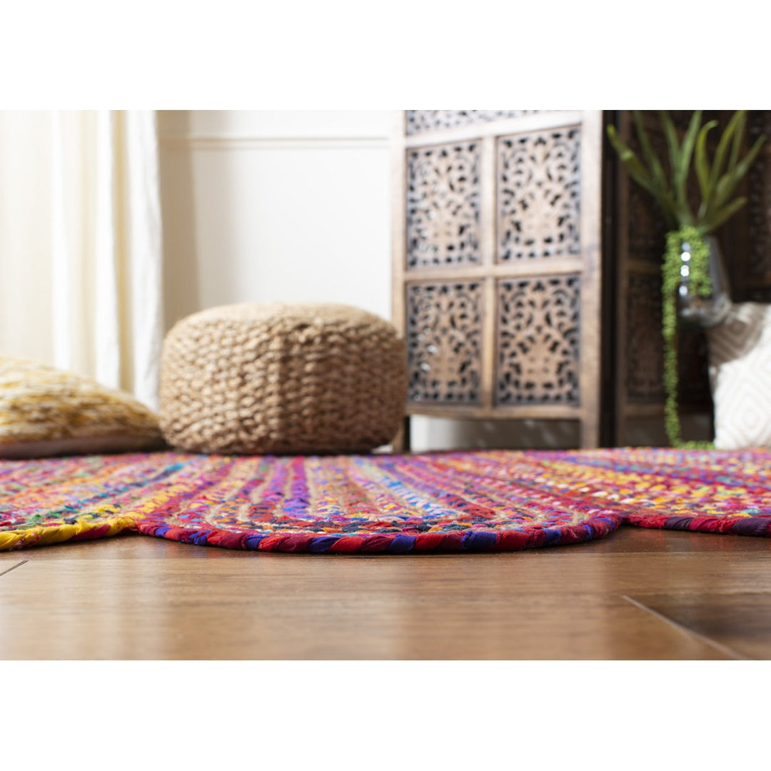 SAFAVIEH Cape Cod CAP208Q Handwoven Red / Multi Rug Image 5