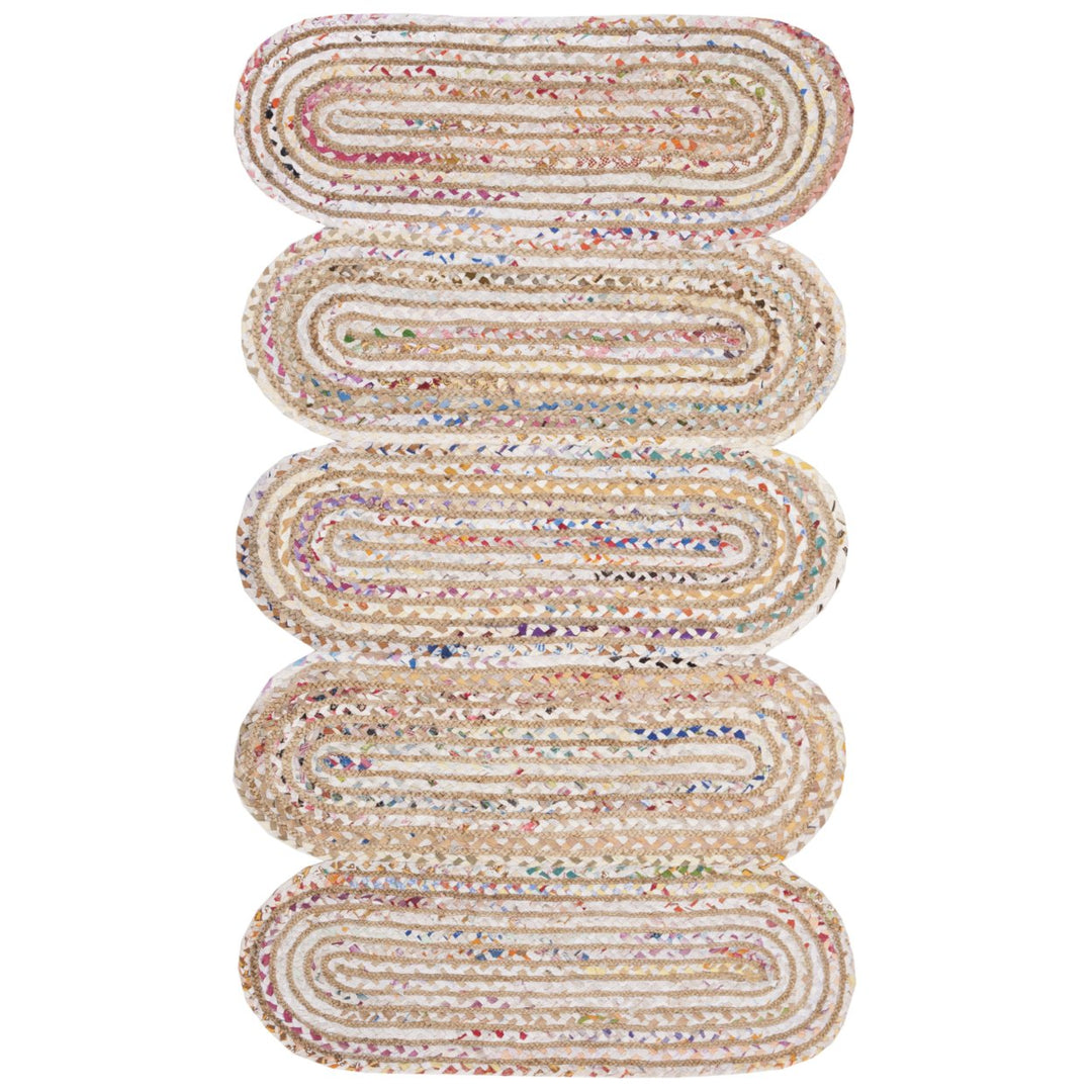 SAFAVIEH Cape Cod CAP208A Handwoven Ivory / Multi Rug Image 1