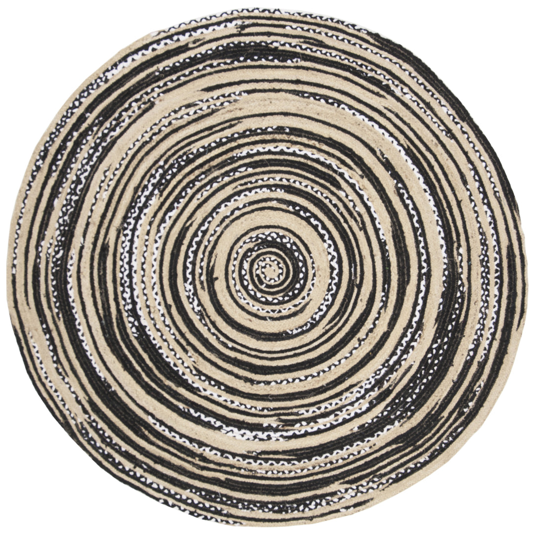 SAFAVIEH Cape Cod CAP209Z Handwoven Black / Ivory Rug Image 1