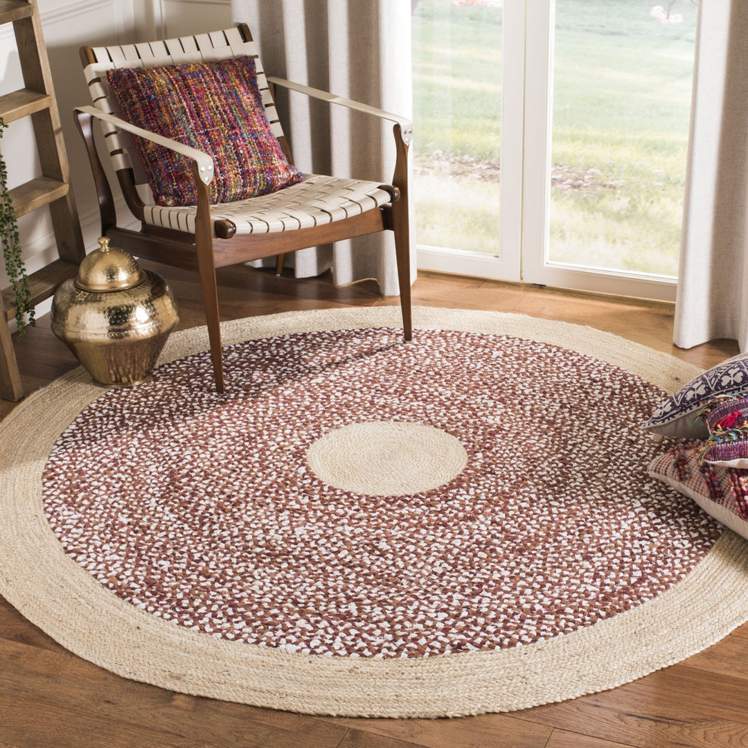 SAFAVIEH Cape Cod CAP210P Handwoven Rust / Natural Rug Image 2