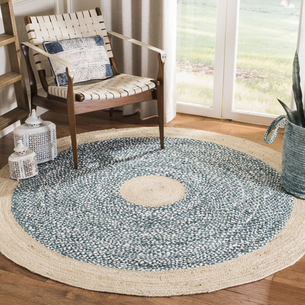 SAFAVIEH Cape Cod CAP210M Light Blue / Natural Rug Image 2