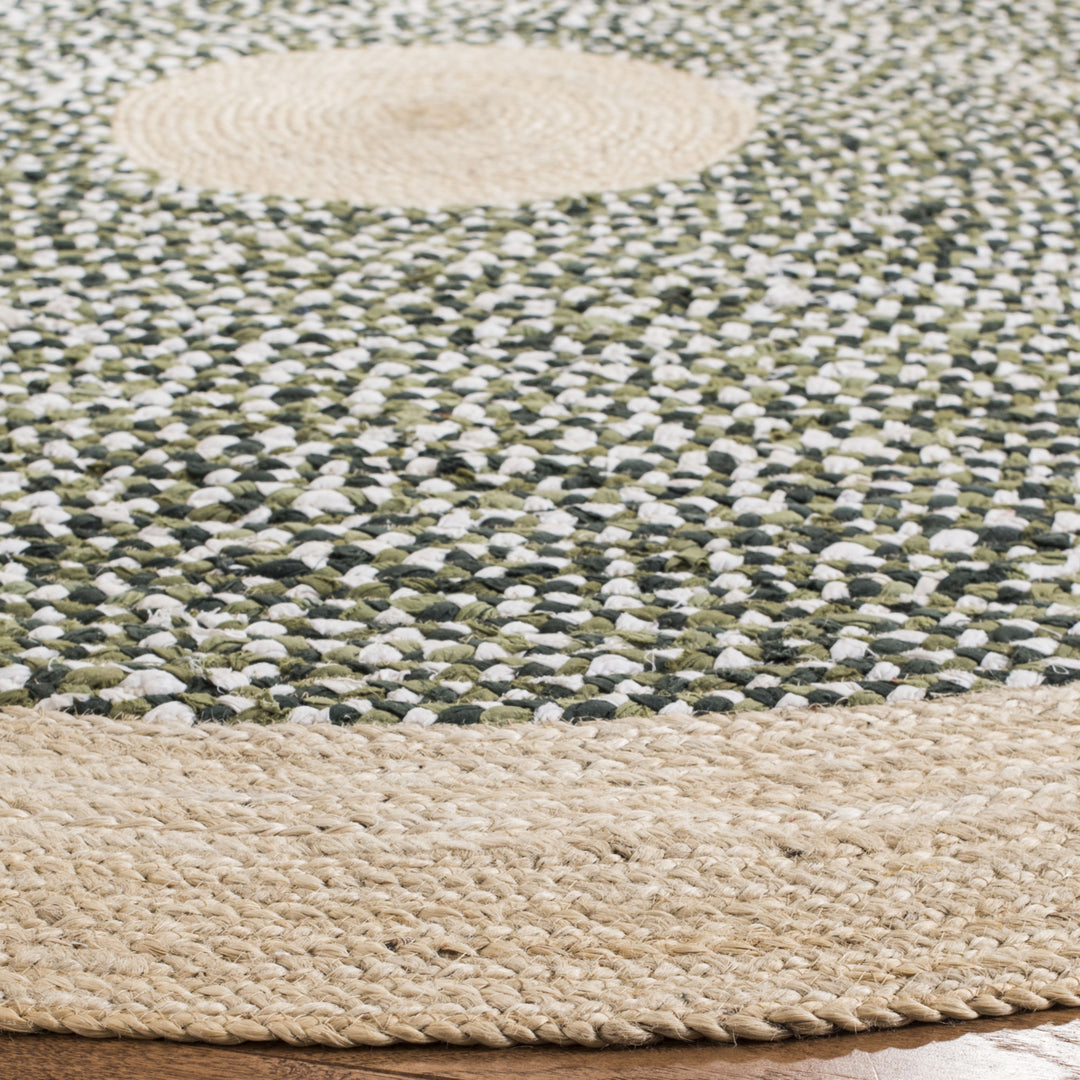 SAFAVIEH Cape Cod CAP210Y Handwoven Green / Natural Rug Image 3